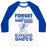 Virgin Teez  Baseball Tee Unisex Classic Baseball Tee / x-small / White/Blue FORGET GLASS SLIPPERS THIS PRINCESS WEARS RUNNING SHOES UNISEX CLASSIC BASEBALL TEE