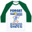 Virgin Teez  Baseball Tee Unisex Classic Baseball Tee / x-small / White/Dark Green FORGET GLASS SLIPPERS THIS PRINCESS WEARS RUNNING SHOES UNISEX CLASSIC BASEBALL TEE