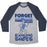 Virgin Teez  Baseball Tee Unisex Tri-Blend Baseball Tee / small / Athletic Gray / Navy FORGET GLASS SLIPPERS THIS PRINCESS WEARS RUNNING SHOES UNISEX TRI-BLEND BASEBALL TEE