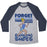 Virgin Teez  Baseball Tee Unisex Tri-Blend Baseball Tee / small / Athletic Gray / Navy FORGET GLASS SLIPPERS THIS PRINCESS WEARS RUNNING SHOES UNISEX TRI-BLEND BASEBALL TEE