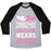 Virgin Teez  Baseball Tee Unisex Tri-Blend Baseball Tee / small / Athletic Gray / Black FORGET GLASS SLIPPERS THIS PRINCESS WEARS SPIKES UNISEX TRI-BLEND BASEBALL TEE