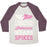 Virgin Teez  Baseball Tee Unisex Tri-Blend Baseball Tee / small / Oatmeal / Maroon FORGET GLASS SLIPPERS THIS PRINCESS WEARS SPIKES UNISEX TRI-BLEND BASEBALL TEE