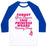 Virgin Teez  Baseball Tee Unisex Classic Baseball Tee / x-small / White/Blue FORGET RUNNING SHOES (TANK) UNISEX CLASSIC BASEBALL TEE