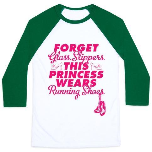 Virgin Teez  Baseball Tee Unisex Classic Baseball Tee / x-small / White/Dark Green FORGET RUNNING SHOES (TANK) UNISEX CLASSIC BASEBALL TEE