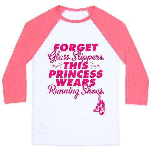Virgin Teez  Baseball Tee Unisex Classic Baseball Tee / x-small / White/Neon Pink FORGET RUNNING SHOES (TANK) UNISEX CLASSIC BASEBALL TEE