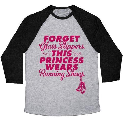 Virgin Teez  Baseball Tee Unisex Tri-Blend Baseball Tee / small / Athletic Gray / Black FORGET RUNNING SHOES (TANK) UNISEX TRI-BLEND BASEBALL TEE