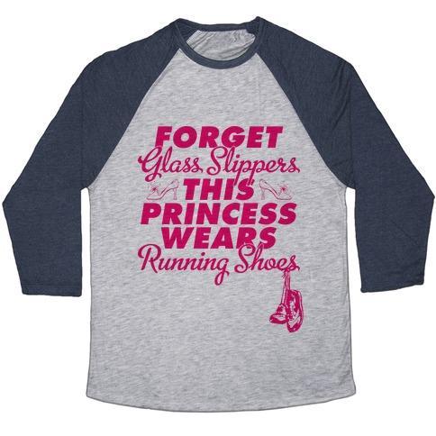 Virgin Teez  Baseball Tee Unisex Tri-Blend Baseball Tee / small / Athletic Gray / Navy FORGET RUNNING SHOES (TANK) UNISEX TRI-BLEND BASEBALL TEE