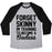 Virgin Teez  Baseball Tee Unisex Tri-Blend Baseball Tee / small / Athletic Gray / Black FORGET SKINNY I'M TRAINING TO BE A BADASS UNISEX TRI-BLEND BASEBALL TEE