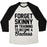 Virgin Teez  Baseball Tee Unisex Tri-Blend Baseball Tee / small / Oatmeal / Black FORGET SKINNY I'M TRAINING TO BE A BADASS UNISEX TRI-BLEND BASEBALL TEE