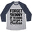 Virgin Teez  Baseball Tee Unisex Tri-Blend Baseball Tee / small / Athletic Gray / Navy FORGET SKINNY I'M TRAINING TO BE A BADASS UNISEX TRI-BLEND BASEBALL TEE