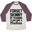 Virgin Teez  Baseball Tee Unisex Tri-Blend Baseball Tee / small / Oatmeal / Maroon FORGET SKINNY I'M TRAINING TO BE A BADASS UNISEX TRI-BLEND BASEBALL TEE