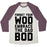 Virgin Teez  Baseball Tee Unisex Tri-Blend Baseball Tee / small / Oatmeal / Maroon FORGET YOUR WOD EMBRACE THE DAD BOD UNISEX TRI-BLEND BASEBALL TEE