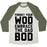 Virgin Teez  Baseball Tee Unisex Tri-Blend Baseball Tee / small / Oatmeal / Moss FORGET YOUR WOD EMBRACE THE DAD BOD UNISEX TRI-BLEND BASEBALL TEE