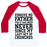 Virgin Teez  Baseball Tee Unisex Classic Baseball Tee / x-small / White/Red FORGIVE ME FATHER, FOR IT HAS BEEN NEVER SINCE MY LAST SET OF CRUNCHES UNISEX CLASSIC BASEBALL TEE