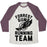 Virgin Teez  Baseball Tee Unisex Tri-Blend Baseball Tee / small / Oatmeal / Maroon FORREST GUMP RUNNING TEAM UNISEX TRI-BLEND BASEBALL TEE