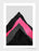 LUVD Framed Art Prints Four Mountains  Pink  Frame