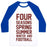 Virgin Teez  Baseball Tee Unisex Classic Baseball Tee / x-small / White/Blue FOUR SEASONS SPRING SUMMER WINTER AND FOOTBALL UNISEX CLASSIC BASEBALL TEE