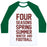 Virgin Teez  Baseball Tee Unisex Classic Baseball Tee / x-small / White/Dark Green FOUR SEASONS SPRING SUMMER WINTER AND FOOTBALL UNISEX CLASSIC BASEBALL TEE