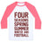Virgin Teez  Baseball Tee Unisex Classic Baseball Tee / x-small / White/Neon Pink FOUR SEASONS SPRING SUMMER WINTER AND FOOTBALL UNISEX CLASSIC BASEBALL TEE
