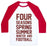 Virgin Teez  Baseball Tee Unisex Classic Baseball Tee / x-small / White/Red FOUR SEASONS SPRING SUMMER WINTER AND FOOTBALL UNISEX CLASSIC BASEBALL TEE