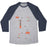 Virgin Teez  Baseball Tee Unisex Tri-Blend Baseball Tee / small / Athletic Gray / Navy FREE SKI UNISEX TRI-BLEND BASEBALL TEE