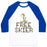 Virgin Teez  Baseball Tee Unisex Classic Baseball Tee / x-small / White/Blue FREE SKIER FOREVER UNISEX CLASSIC BASEBALL TEE