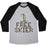 Virgin Teez  Baseball Tee Unisex Tri-Blend Baseball Tee / small / Athletic Gray / Black FREE SKIER FOREVER UNISEX TRI-BLEND BASEBALL TEE