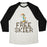 Virgin Teez  Baseball Tee Unisex Tri-Blend Baseball Tee / small / Oatmeal / Black FREE SKIER FOREVER UNISEX TRI-BLEND BASEBALL TEE