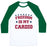 Virgin Teez  Baseball Tee Unisex Classic Baseball Tee / x-small / White/Dark Green FREEDOM IS MY CARDIO UNISEX CLASSIC BASEBALL TEE