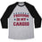 Virgin Teez  Baseball Tee Unisex Tri-Blend Baseball Tee / small / Athletic Gray / Black FREEDOM IS MY CARDIO UNISEX TRI-BLEND BASEBALL TEE