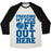 Virgin Teez  Baseball Tee Unisex Tri-Blend Baseball Tee / small / Oatmeal / Black FREEZING MY PUCK OFF UNISEX TRI-BLEND BASEBALL TEE