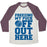 Virgin Teez  Baseball Tee Unisex Tri-Blend Baseball Tee / small / Oatmeal / Maroon FREEZING MY PUCK OFF UNISEX TRI-BLEND BASEBALL TEE