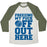 Virgin Teez  Baseball Tee Unisex Tri-Blend Baseball Tee / small / Oatmeal / Moss FREEZING MY PUCK OFF UNISEX TRI-BLEND BASEBALL TEE