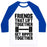 Virgin Teez  Baseball Tee Unisex Classic Baseball Tee / x-small / White/Blue FRIENDS THAT LIFT TOGETHER GET RIPPED TOGETHER UNISEX CLASSIC BASEBALL TEE