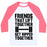 Virgin Teez  Baseball Tee Unisex Classic Baseball Tee / x-small / White/Neon Pink FRIENDS THAT LIFT TOGETHER GET RIPPED TOGETHER UNISEX CLASSIC BASEBALL TEE