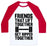 Virgin Teez  Baseball Tee Unisex Classic Baseball Tee / x-small / White/Red FRIENDS THAT LIFT TOGETHER GET RIPPED TOGETHER UNISEX CLASSIC BASEBALL TEE