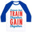 Virgin Teez  Baseball Tee Unisex Classic Baseball Tee / x-small / White/Blue FRIENDS THAT TRAIN TOGETHER GAIN TOGETHER UNISEX CLASSIC BASEBALL TEE