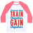 Virgin Teez  Baseball Tee Unisex Classic Baseball Tee / x-small / White/Neon Pink FRIENDS THAT TRAIN TOGETHER GAIN TOGETHER UNISEX CLASSIC BASEBALL TEE