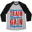 Virgin Teez  Baseball Tee Unisex Tri-Blend Baseball Tee / small / Athletic Gray / Black FRIENDS THAT TRAIN TOGETHER GAIN TOGETHER UNISEX TRI-BLEND BASEBALL TEE