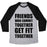 Virgin Teez  Baseball Tee Unisex Tri-Blend Baseball Tee / small / Athletic Gray / Black FRIENDS WHO COMMIT TOGETHER GET FIT TOGETHER UNISEX TRI-BLEND BASEBALL TEE