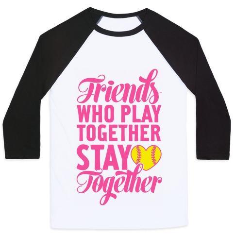 Virgin Teez  Baseball Tee Unisex Classic Baseball Tee / x-small / White/Black FRIENDS WHO PLAY TOGETHER UNISEX CLASSIC BASEBALL TEE