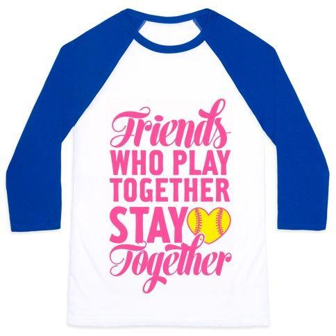 Virgin Teez  Baseball Tee Unisex Classic Baseball Tee / x-small / White/Blue FRIENDS WHO PLAY TOGETHER UNISEX CLASSIC BASEBALL TEE