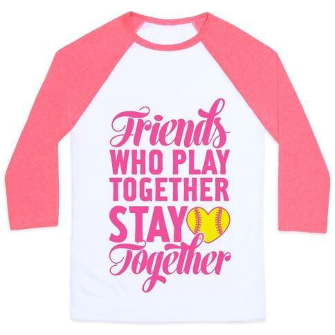 Virgin Teez  Baseball Tee Unisex Classic Baseball Tee / x-small / White/Neon Pink FRIENDS WHO PLAY TOGETHER UNISEX CLASSIC BASEBALL TEE