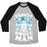 Virgin Teez  Baseball Tee Unisex Tri-Blend Baseball Tee / small / Athletic Gray / Black FROSTY THE SWOLEMAN UNISEX TRI-BLEND BASEBALL TEE