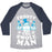Virgin Teez  Baseball Tee Unisex Tri-Blend Baseball Tee / small / Athletic Gray / Navy FROSTY THE SWOLEMAN UNISEX TRI-BLEND BASEBALL TEE
