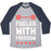 Virgin Teez  Baseball Tee Unisex Tri-Blend Baseball Tee / small / Athletic Gray / Navy FUELED WITH FREEDOM UNISEX TRI-BLEND BASEBALL TEE