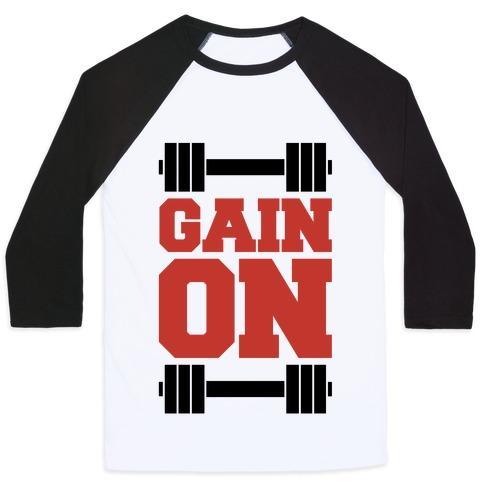 Virgin Teez  Baseball Tee Unisex Classic Baseball Tee / x-small / White/Black GAIN ON UNISEX CLASSIC BASEBALL TEE