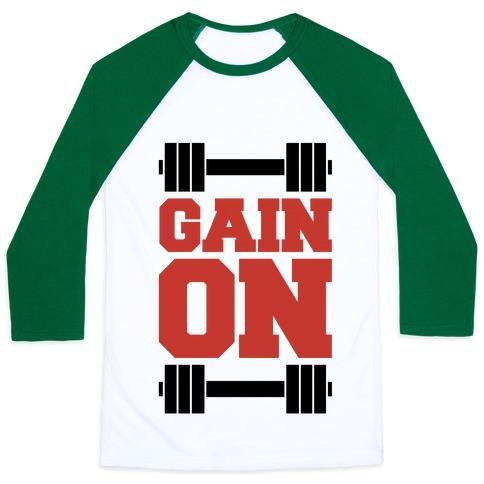 Virgin Teez  Baseball Tee Unisex Classic Baseball Tee / x-small / White/Dark Green GAIN ON UNISEX CLASSIC BASEBALL TEE