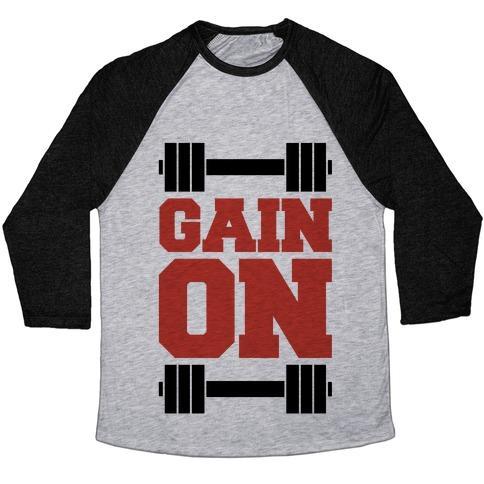 Virgin Teez  Baseball Tee Unisex Tri-Blend Baseball Tee / small / Athletic Gray / Black GAIN ON UNISEX TRI-BLEND BASEBALL TEE