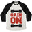 Virgin Teez  Baseball Tee Unisex Tri-Blend Baseball Tee / small / Oatmeal / Black GAIN ON UNISEX TRI-BLEND BASEBALL TEE